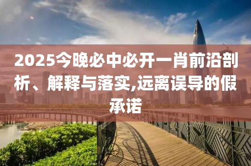 2025今晚必中必开一肖前沿剖析、解释与落实,远离误导的假承诺