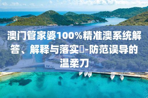 澳门管家婆100%精准澳系统解答、解释与落实​-防范误导的温柔刀