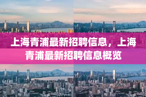 上海青浦最新招聘信息，上海青浦最新招聘信息概览