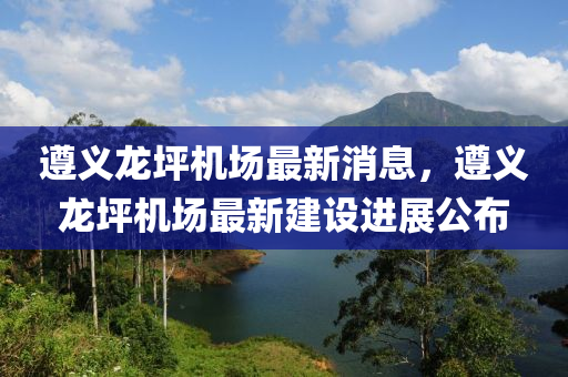 遵义龙坪机场最新消息，遵义龙坪机场最新建设进展公布