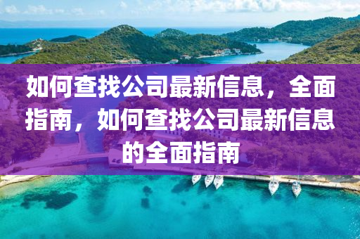 如何查找公司最新信息，全面指南，如何查找公司最新信息的全面指南山东水清源环保科技有限公司