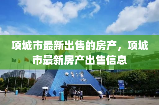 项城市最新出售的房产，项城市最新房产出售信息