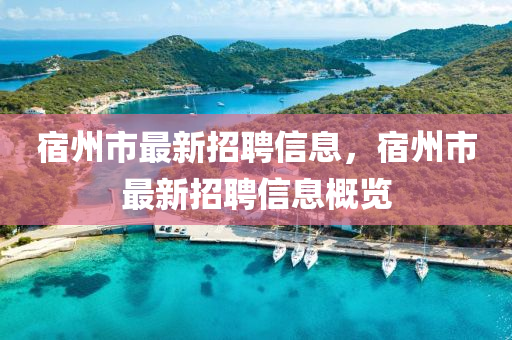 宿州市最新招聘信息，宿州市最新招聘信息概览山东水清源环保科技有限公司