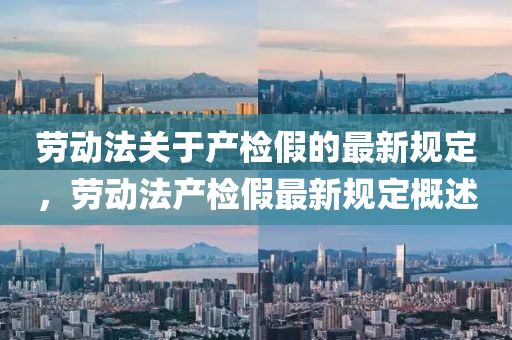 劳动法关于产检假的最新规定，劳动法产山东水清源环保科技有限公司检假最新规定概述