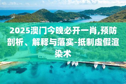 2025澳门今晚必开一肖,预防剖析、解释与落实-抵制虚假渲染术