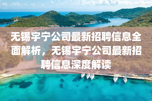 无锡宇宁公司最新招聘信息全面解析，无锡宇宁公司最新招聘信息深度解读