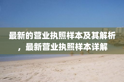 最新的营业执照样本及其解析，最新营业执照样本详解