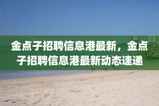 金点子招聘信息港最新，金点子招聘信息港最新动态速递