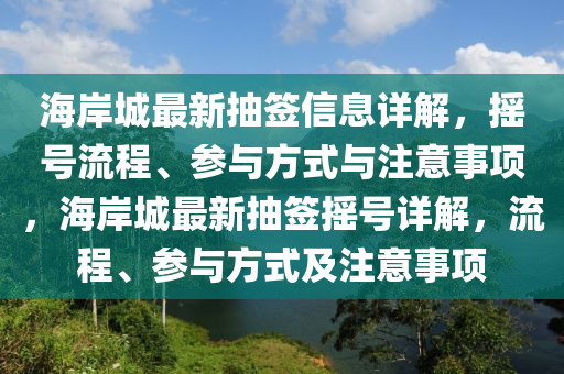海岸城最新抽签信息详解，摇号流程、参与方式与注意事项，海岸城最新抽签摇号详解，流程、参与方式及注意事项