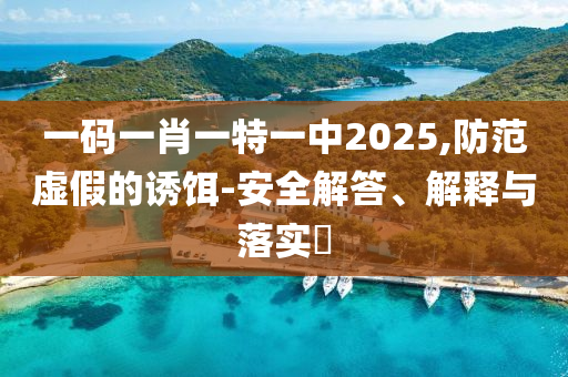一码一肖一特一中2025,防范虚假的诱饵-安全解答、解释与落实​