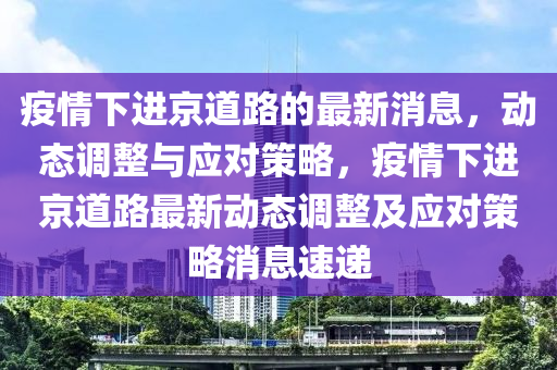 疫情下进京道路的最新消息，动态调整与应对策略，疫情下进京道路最新动态调整及应对策略消息速递