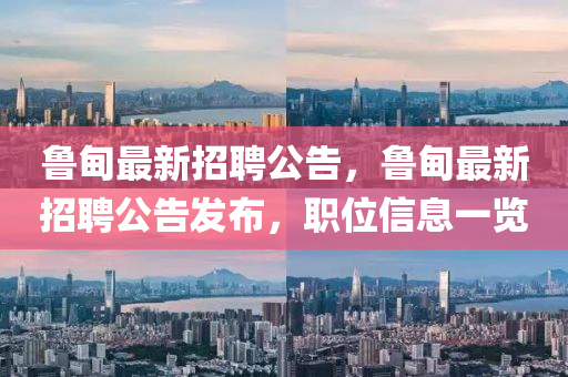 鲁甸最新招聘公告，鲁甸最新招聘公告发布，职位信息一览