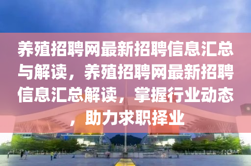 养殖招聘网最新招聘信息汇总与解读，养殖招聘网最新招聘信息汇总解读，掌握行业动态，助力求职择业