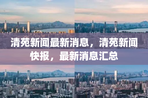 清苑新闻最新消息，清苑新闻快报，最新消息汇总