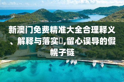 新澳门免费精准大全合理释义、解释与落实​,留心误导的假幌子链