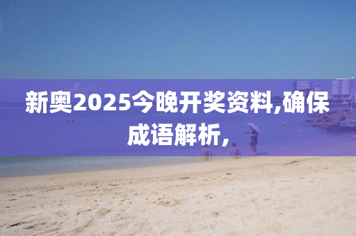 新奥2025今晚开奖资料,确保成语解析,