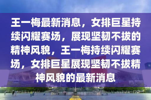 王一梅最新消息，女排巨星持续闪耀赛场，展现坚韧不拔的精神风貌，王一梅持续闪耀赛场，女排巨星展现坚山东水清源环保科技有限公司韧不拔精神风貌的最新消息