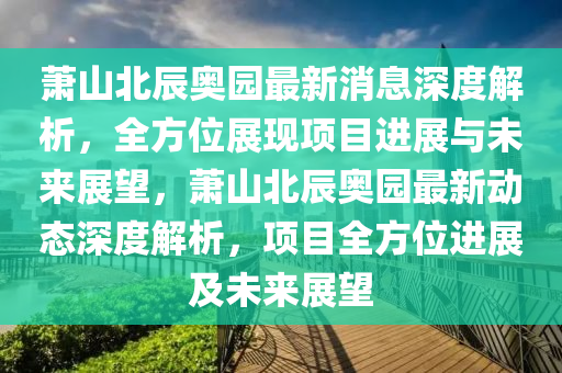 萧山北辰奥园最新消息深度解析，全方位展现项目进展与未来展望，萧山北辰奥园最新动态深度解析，项目全方位进展及未来展望山东水清源环保科技有限公司