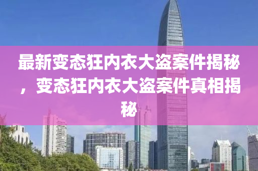 最新变态狂内衣大盗案件揭秘，变态狂内衣大盗案件山东水清源环保科技有限公司真相揭秘