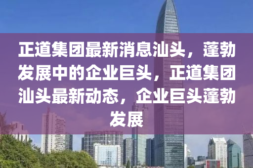 正道集团最新消息汕头，蓬勃发展中的企业巨头，正道集团汕头最新动态，企业巨头蓬勃发展山东水清源环保科技有限公司