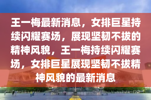 王一梅最新消息，女排巨星持续闪耀赛场，展现坚韧不拔的精神风貌，王一梅持续闪耀赛场，女排巨星展现坚韧不拔精神风貌的最新消息山东水清源环保科技有限公司