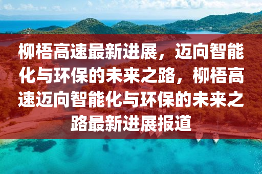 柳梧高速最新进展，迈向智能化与环保的未来之路，柳梧高速迈向智能化与环保的未来之路最新山东水清源环保科技有限公司进展报道