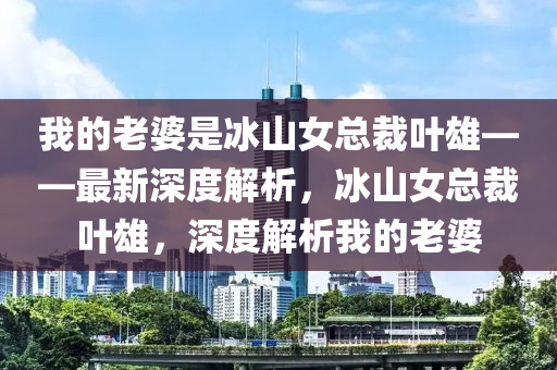 我的老婆是冰山女总裁叶雄——最新深度解析，冰山女总裁叶雄，深度解析我的老婆