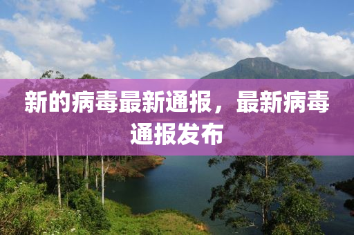 新的病毒最新通报，最新病毒通报发布