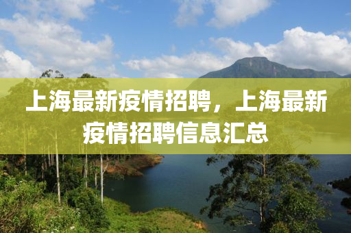 上海最新疫情招聘，上海最新疫情招聘信息汇总