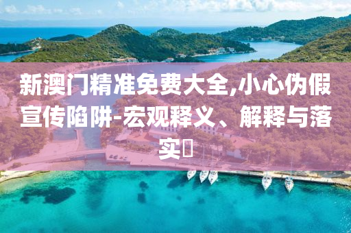 新澳门精准免费大全,小心伪假宣传陷阱-宏观释义、解释与落实​