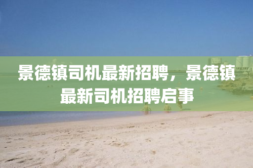 景德镇司机最新招聘，景德镇最新司机招聘启事