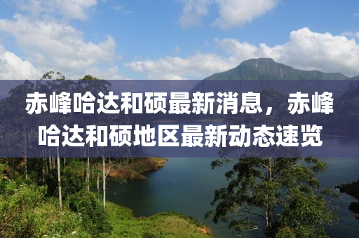 赤峰哈达和硕最新消息，赤峰哈达和硕地区最新动态速览山东水清源环保科技有限公司